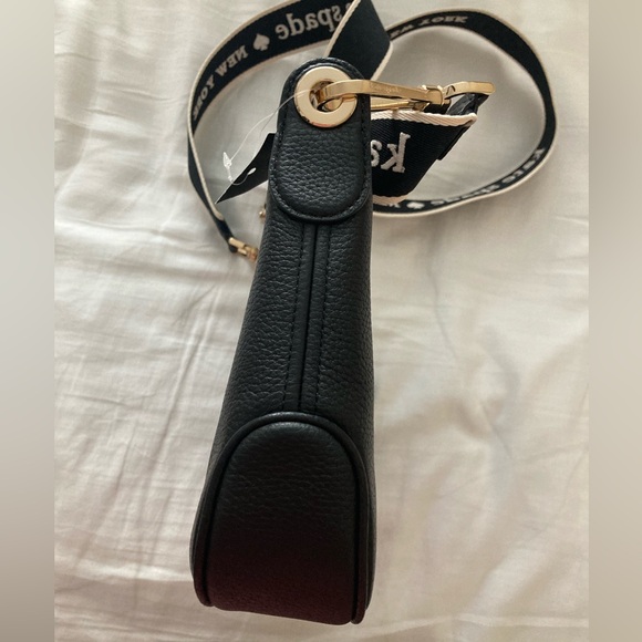 NWT Kate Spade Rosie Black Pebbled Leather Crossbody Bag Purse handbag - Picture 4 of 8